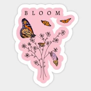 Blooming Monarchs Sticker